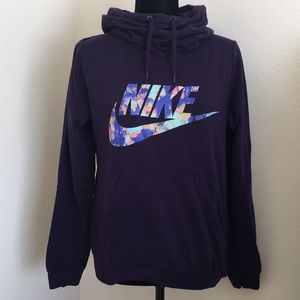 NWOT Eggplant Nike Funnel Neck Hoodie